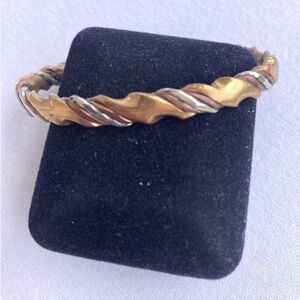 RARE FIND
Vintage Sergio Lub  mixed metal twist cuff bracelet